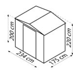 KOVINSKA VRTNA HIŠKA GLOBEL TOWER 86 SREBRNA Š234 X G175 X V220 CM - slika 6